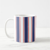 Rot- und Navy-Blaustreifen Kaffeetasse (Links)
