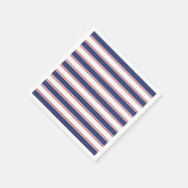Rot- und Navy-Blaustreifen Serviette (Ecke)