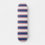 Rot- und Navy-Blaustreifen Skateboard (Vorne)