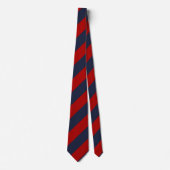 Rot und Navy Blue Streifen Krawatte (Vorderseite)