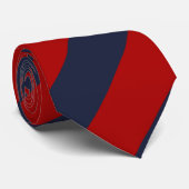 Rot und Navy Blue Streifen Krawatte (Gerollt)