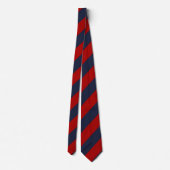 Rot und Navy Blue Streifen Krawatte (Rückseite)