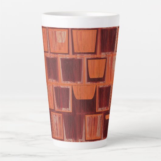 rot und orange abstrakt milchtasse (Vorderseite)