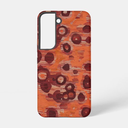 rot und orange abstrakt samsung galaxy hülle (Rückseite)