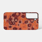 rot und orange abstrakt samsung galaxy hülle (Rückseite (Horizontal))