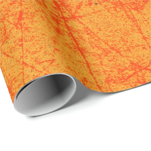 Rot und Orange Geschenkpapier (Rolleneckpunkt)