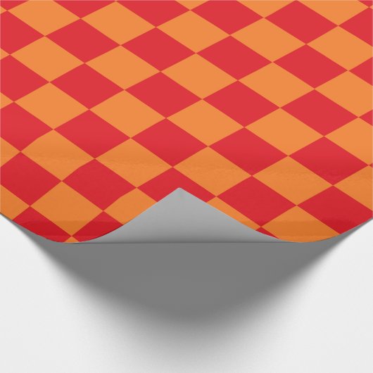 Rot und Orange Geschenkpapier (Ecke)