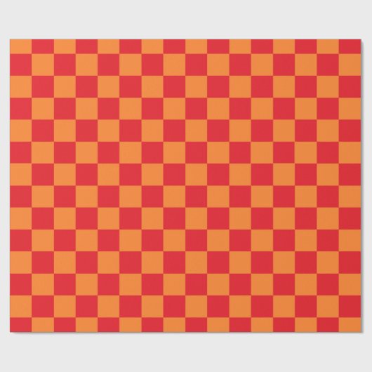 Rot und Orange Geschenkpapier (Flach)