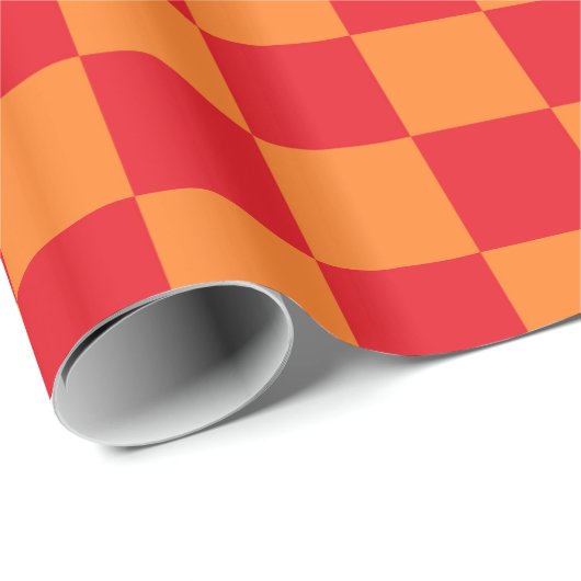 Rot und Orange Geschenkpapier (Rolleneckpunkt)