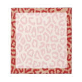 Rot und Orange Leopard Notizblock (Vorderseite)