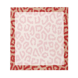 Rot und Orange Leopard Notizblock