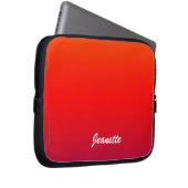 Rot und Orange, Name, Minimalistischer Computer Laptopschutzhülle (Vorne Rechts)