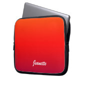 Rot und Orange, Name, Minimalistischer Computer Laptopschutzhülle (Vorderseite Links)