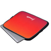 Rot und Orange, Name, Minimalistischer Computer Laptopschutzhülle (Vorne Knopf)