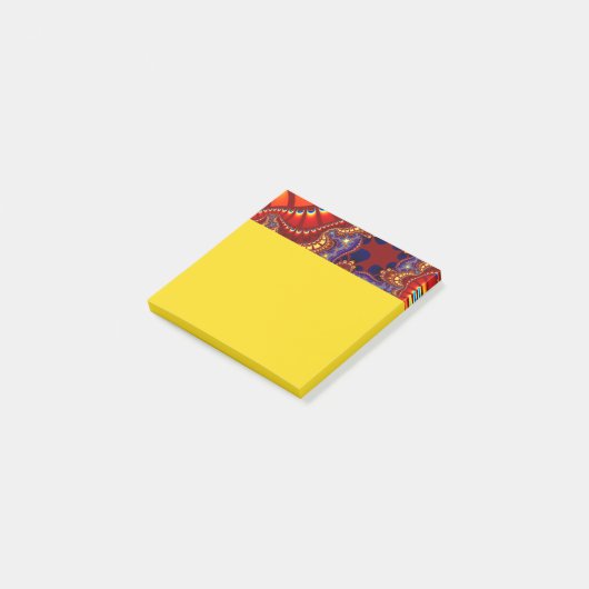Rot und Orange Remix Post-it Klebezettel (angewinkelt)