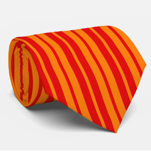 Rot und Orange Streifen Design Krawatte
