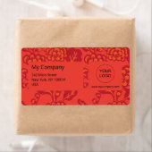 Rot und Orange Vibranand Bold Floral Pattern (Insitu)