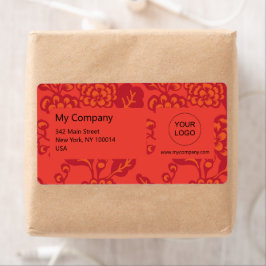 Rot und Orange Vibranand Bold Floral Pattern