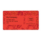 Rot und Orange Vibranand Bold Floral Pattern (Vorne)