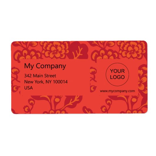 Rot und Orange Vibranand Bold Floral Pattern (Vorne)