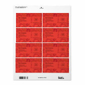 Rot und Orange Vibranand Bold Floral Pattern (Vorne)