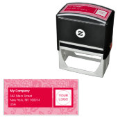 Rot und Orange Vibranand Bold Floral Pattern Permastempel (Beispiel)