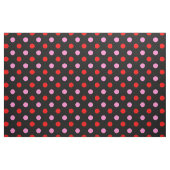 Rot und Pink auf Schwarz Punkte Design Stoff (Fat Quarter (45,7 x 55,9 cm))