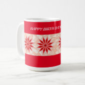 ROT UND PINK MIX TASSE GEBURTSTAG (Vorderseite Links)