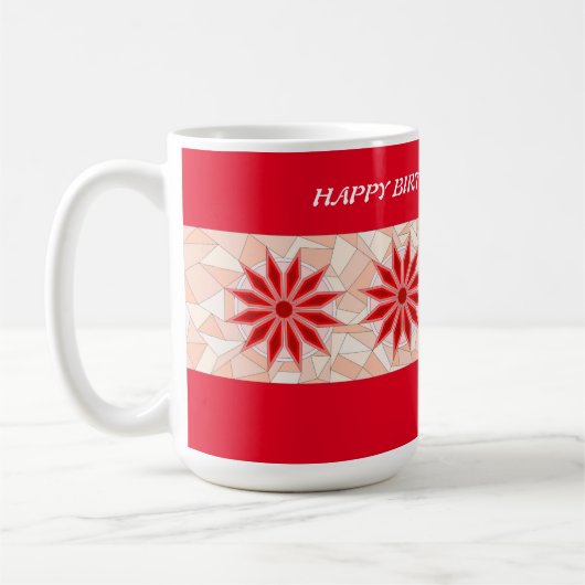 ROT UND PINK MIX TASSE GEBURTSTAG (Links)