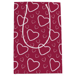 ROT- UND PINKHERZEN DES VALENTINSTAGS MITTLERE GESCHENKTÜTE