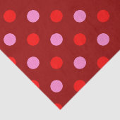 Rot und Rosa auf Maroon-Punkte-Design Seidenpapier (Ausschnitt)