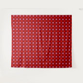 Rot und Rosa auf Maroon-Punkte-Design  Wandteppich (Vorderseite (Horizontal))