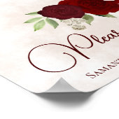 Rot und Rosa Blüte Bitte suchen Sie Ihren Tischkop Poster (Ecke)
