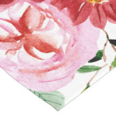 Rot und rosa Blütenmuster - Nahtloses Muster Großer Tischläufer (Ecke)