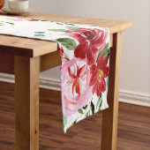 Rot und rosa Blütenmuster - Nahtloses Muster Großer Tischläufer (Beispiel)