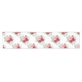 Rot und rosa Blütenmuster - Nahtloses Muster Kurzer Tischläufer (Horizontal)