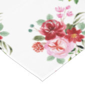 Rot und rosa Blütenmuster - Nahtloses Muster Tischdecke (Schrägansicht)