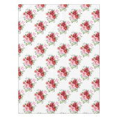 Rot und rosa Blütenmuster - Nahtloses Muster Tischdecke (Vorderseite)