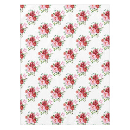 Rot und rosa Blütenmuster - Nahtloses Muster Tischdecke