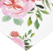 Rot und rosa Blütenmuster - Nahtloses Muster Tischdecke (Schrägansicht)