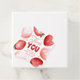 Rot und Rosa Erdbeere Vielen Dank Geschenkanhänger