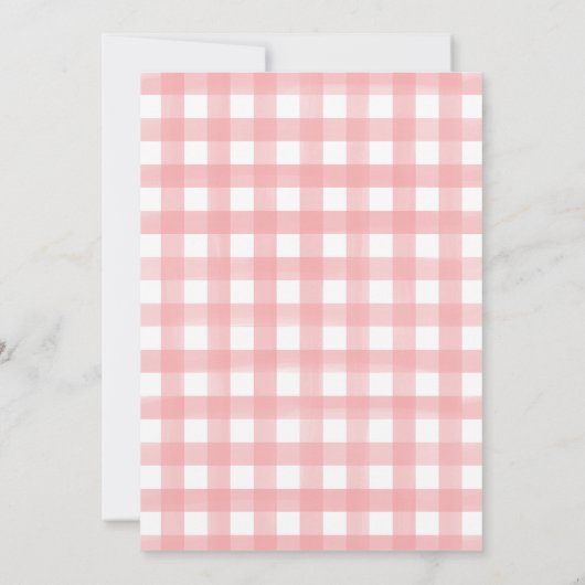 Rot und Rosa Erdbeeren Benutzerdefiniertes Party Einladung (Rückseite)