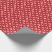Rot und Rosa Fleur-de-Lis Geschenkpapier (Ecke)