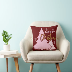 Rot und Rosa Frohe Weihnachtsfeier Wohngestaltung Kissen