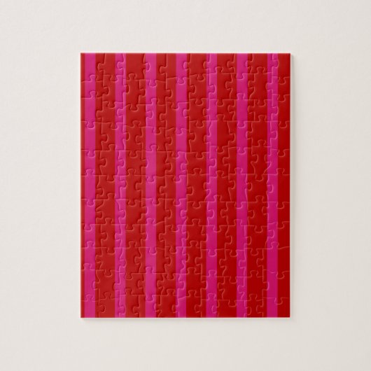 Rot und Rosa gestreifte Puzzles (Vertikal)