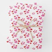 Rot- und rosa Herzmuster Geschenkpapier Set (Beispiel)