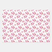Rot- und rosa Herzmuster Geschenkpapier Set (Vorderseite)