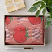 Rot und Rosa Kariertes Tomatenzartmuster Seidenpapier (Geschenk)