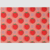 Rot und Rosa Kariertes Tomatenzartmuster Seidenpapier (Vorderseite)