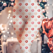 Rot und Rosa Lipstick Kiss Print Leggings